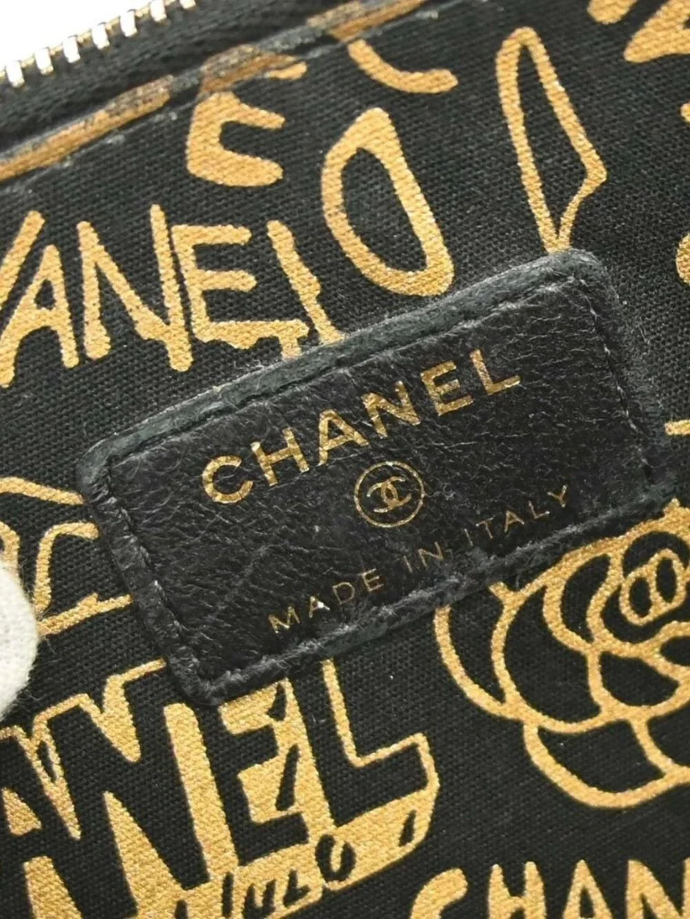 Chanel Black Lambskin Double Zip Chain WOC Shoulder Bag 179424
